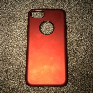 IPhone 6s/6 Red with gold trim phone case